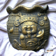 Chậu Gốm Đất Nung Hình Thần Tài - Gốm Sứ Sân Vườn