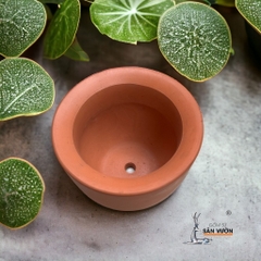 Chậu Gốm Đất Nung Hình Cối - Gốm Sứ Sân Vườn