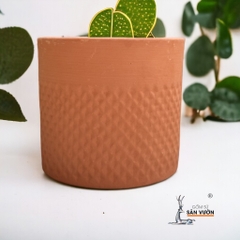 Chậu Gốm Đất Nung Vân Trụ Kim Cương  - Gốm Sứ Sân Vườn