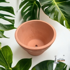 Chậu Gốm Đất Nung Dáng Vót Vuông Màu Loang Marble - Gốm Sứ Sân Vườn