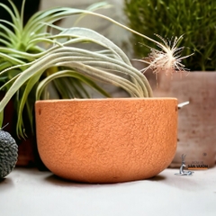 Chậu Treo Dây Gốm Đất Nung Vân Hoa Hồng - Gốm Sứ Sân Vườn