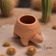 Chậu Gốm Đất Nung Hình Rùa Con  - Gốm Sứ Sân Vườn