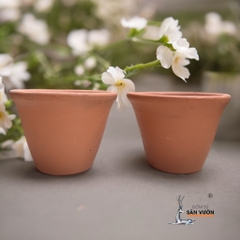 Chậu Đất Nung Dáng Vót Miệng Loe - Gốm Sứ Sân Vườn