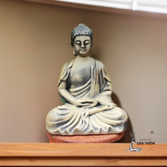 Tượng Gốm Đất Nung Hình Phật Ngồi Khoanh Chân - Gốm Sứ Sân Vườn