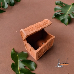 Chậu Gốm Đất Nung Hình Chiếc Rương Kho Báu - Gốm Sứ Sân Vườn