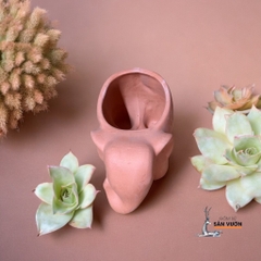 Chậu Gốm Đất Nung Hình Chú Voi Con - Gốm Sứ Sân Vườn
