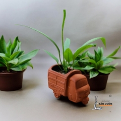 Chậu Gốm Đất Nung Hình Xe Lam - Gốm Sứ Sân Vườn