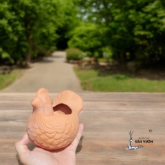 Chậu Gốm Đất Nung Hình Con Gà Mái Nhỏ - Gốm Sứ Sân Vườn
