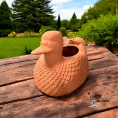 Chậu Gốm Đất Nung Hình Con Vịt Ducky - Gốm Sứ Sân Vườn