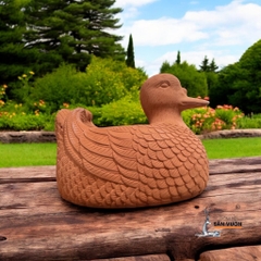 Chậu Gốm Đất Nung Hình Con Vịt Ducky - Gốm Sứ Sân Vườn
