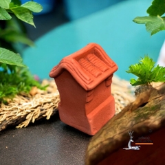 Tiểu Cảnh Thuỷ Sinh Gốm Đất Nung Hình Ngôi Đền - Gốm Sứ Sân Vườn