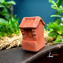 Tiểu Cảnh Thuỷ Sinh Gốm Đất Nung Hình Ngôi Đền - Gốm Sứ Sân Vườn