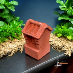 Tiểu Cảnh Thuỷ Sinh Gốm Đất Nung Hình Ngôi Đền - Gốm Sứ Sân Vườn