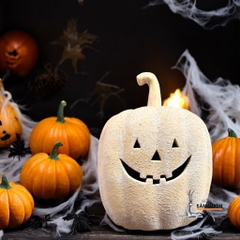 Tượng Gốm Đất Nung Hình Bí Ngô Halloween ( Size Cao ) - Gốm Sứ Sân Vườn