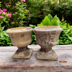 Chậu Cúp Gốm Men Sôi Cao - Gốm Sứ Sân Vườn - Trồng Sen Đá Xương Rồng