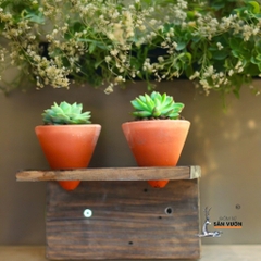 Chậu Treo Decor Gốm Đất Nung hình Bánh Ú ( Chóp Nón ) - Gốm Sứ Sân Vườn