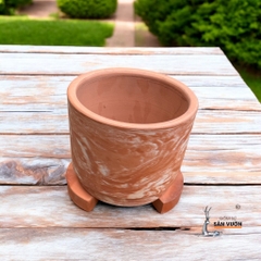 Bộ 3 Viên Kê Chậu Pot Feet Gốm Đất Nung Hình Tam Giác - Gốm Sứ Sân Vườn