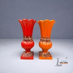 Bình Gốm Lọ Hoa Sơn Màu - Gốm Sứ Sân Vườn