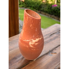 Bình Gốm Đất Nung Marble Cắm Hoa Khô - Gốm Sứ Sân Vườn