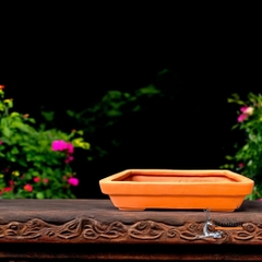 Chậu Gốm Đất Nung Dáng Chữ Nhật Trồng Cây Bonsai - Gốm Sứ Sân Vườn