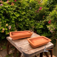 Chậu Gốm Đất Nung Dáng Chữ Nhật Trồng Cây Bonsai - Gốm Sứ Sân Vườn