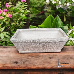 Chậu Gốm Đất Nung Dáng Chữ Nhật Lớn Trồng Cây Sân Thượng - Gốm Sứ Sân Vườn