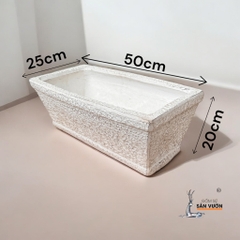 Chậu Gốm Đất Nung Dáng Chữ Nhật Lớn Trồng Cây Sân Thượng - Gốm Sứ Sân Vườn