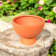 Chậu Gốm Đất Nung Để Bàn Hình Cúp Hoa - Gốm Sứ Sân Vườn