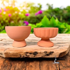 Chậu Gốm Đất Nung Để Bàn Hình Cúp Hoa - Gốm Sứ Sân Vườn