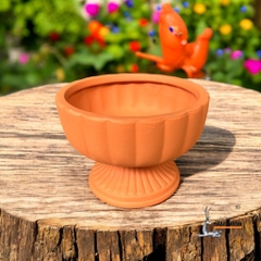 Chậu Gốm Đất Nung Để Bàn Hình Cúp Hoa - Gốm Sứ Sân Vườn