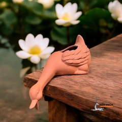 Tiểu Cảnh Đất Nung Hình Vịt Phun Nước - Gốm Sứ Sân Vườn