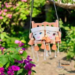 Bộ Gốm Đất Nung Xích Đu Và Chậu Hình Người Potman - Gốm Sứ Sân Vườn - Decor Sân Vườn