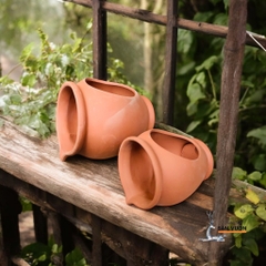 Tiểu Cảnh Bình Thác Nước Gốm Đất Nung - Gốm Sứ Sân Vườn