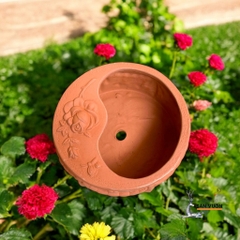 Chậu Gốm Đất Nung Hình Bánh Kem - Gốm Sứ Sân Vườn - Chậu Trồng Sen Đá, Xương Rồng Mini