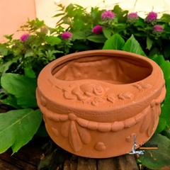 Chậu Gốm Đất Nung Hình Bánh Kem - Gốm Sứ Sân Vườn - Chậu Trồng Sen Đá, Xương Rồng Mini