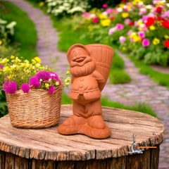 Chậu Gốm Đất Nung Hình Bạch Tuyết Và Bảy Chú Lùn ( Lẻ ) - Gốm Sứ Sân Vườn - Chậu Decor Sân Vườn