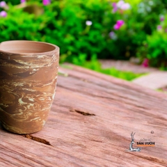 Chậu Đất Nung Size To Dáng Vót Loang Trồng Kiểng Lá - Gốm Sứ Sân Vườn