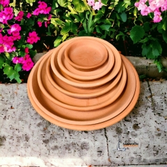 Đĩa Lót Chậu Gốm Đất Nung Nhiều Size ( Từ 18 - 32cm ) - Gốm Sứ Sân Vườn