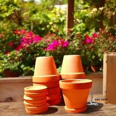 Combo 10 Chậu Gốm Đất Nung Ly Gờ Lùn ( Size Nhỏ ) - Gốm Sứ Sân Vườn - Chậu Trồng Sen Đá, Xương Rồng
