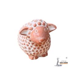 Tượng Gốm Đất Nung Hình Con Cừu ( Size Lớn ) - Gốm Sứ Sân Vườn - Tượng Decor Sân Vườn