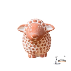 Tượng Gốm Đất Nung Hình Con Cừu ( Size Lớn ) - Gốm Sứ Sân Vườn - Tượng Decor Sân Vườn