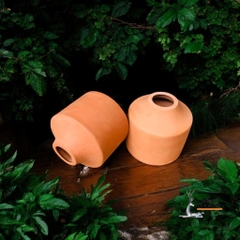 Bình Gốm Đất Nung Miệng Nhỏ Trồng Hoa Khô - Gốm Sứ Sân Vườn