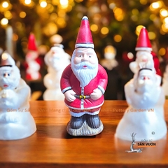 Tượng Gốm Đất Nung Hình Ông Già Noel - Gốm Sứ Sân Vườn