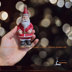 Tượng Gốm Đất Nung Hình Ông Già Noel - Gốm Sứ Sân Vườn