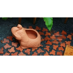 Chậu Gốm Đất Nung Hình Chú Voi Lùn - Gốm Sứ Sân Vườn - Chậu Decor Sân Vườn