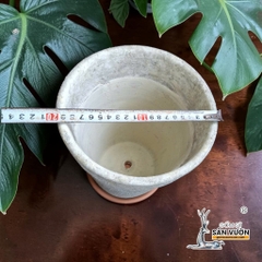 Chậu Ly Gờ Wax Nhám 19cm  - Gốm Sứ Sân Vườn