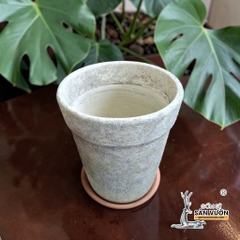 Chậu Ly Gờ Wax Nhám 19cm  - Gốm Sứ Sân Vườn