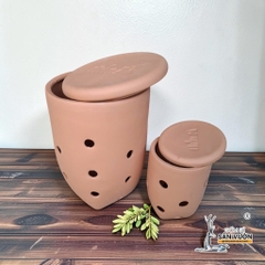Bình Gốm Ủ Phân Hữu Cơ Có Nắp Đậy - Gốm Sứ Sân Vườn