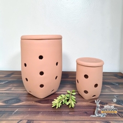 Bình Gốm Ủ Phân Hữu Cơ Có Nắp Đậy - Gốm Sứ Sân Vườn