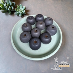 Bi Sứ Decor Treo ( Men Sứ Đen Lì) - Gốm Sứ Sân Vườn
